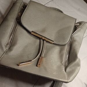 Guess Metallic Gray Backpack